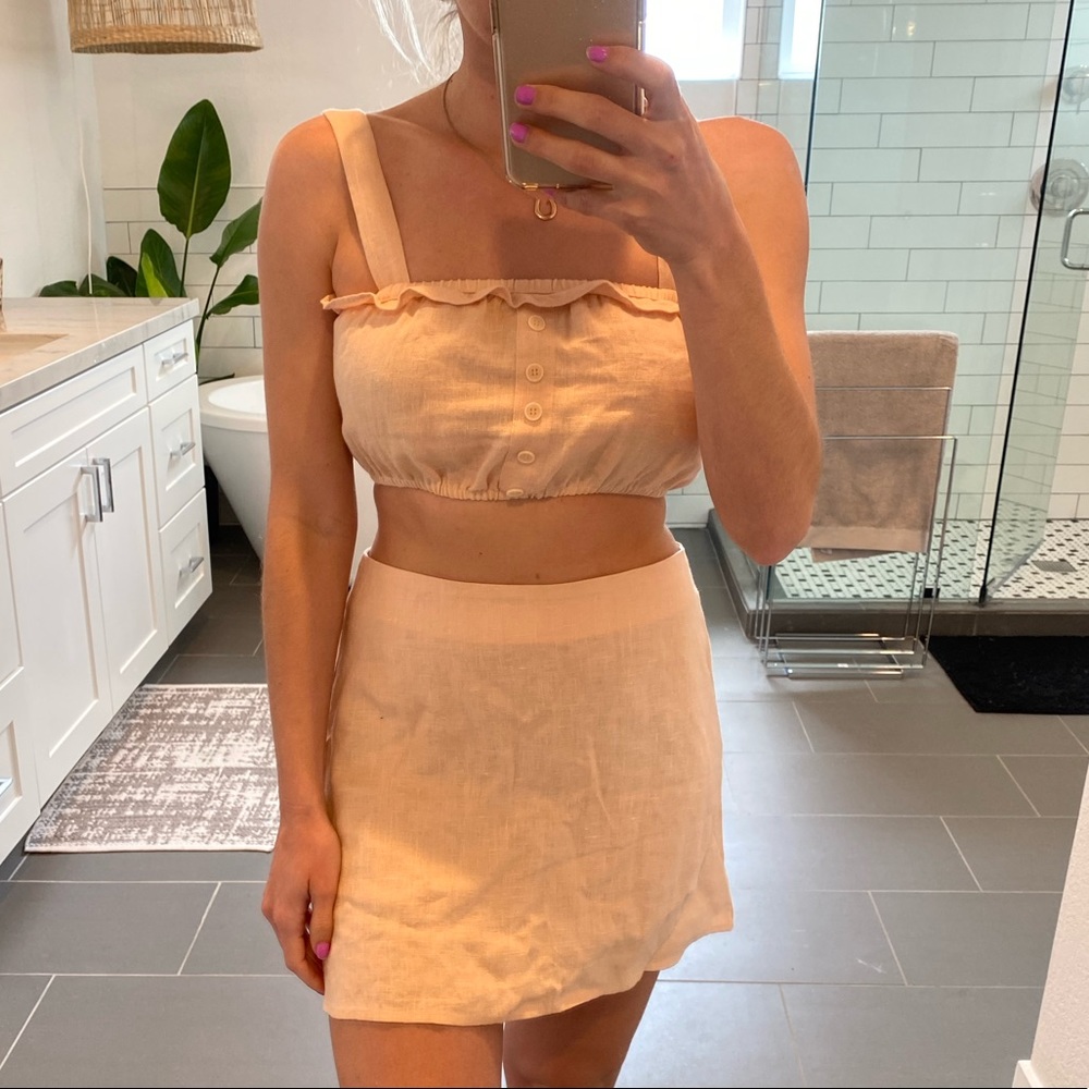 Reformation light peach two-piece